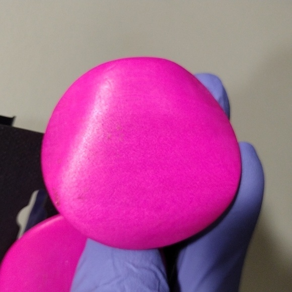 Elegant Pink Rare Circle Design Clip-On Earrings –Stylish Bold Statement Jewelry - Picture 7 of 7